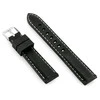 Pacific U20 rubber watch strap - juodas/baltas 18mm