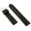 Pacific U20 rubber watch strap - juodas/oranžinis 28mm