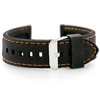 Pacific U20 rubber watch strap - juodas/oranžinis 22mm