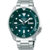 Vyriškas laikrodis Seiko 5 Sports SRPD61K1, sidabrinės ir žalios spalvos, su dėžute