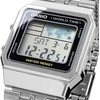 Casio A500WEA-1EF rankinis laikrodis Elektroninis Unisekso stiliaus Juoda, Sidabras