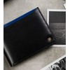 Rovicky Vyriška odinė piniginė N992-RVT Juodas+Navy