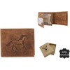 Always Wild Vyriška odinė piniginė N992-CHM HORSE BROWN