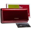 Duży sk&oacute;rzany portfel damski su portmonetką na bigiel RFID - Peterson