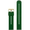 Pacific U27 rubber watch strap - dark žalias/auksinis - 20mm