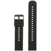 Pacific U27 rubber watch strap - juodas/juodas - 20mm