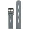 Pacific U27 rubber watch strap - dark pilka/juodas - 18mm