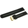 Pacific U27 rubber watch strap - juodas/auksinis - 18mm