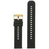 Pacific U27 rubber watch strap - juodas/auksinis - 18mm