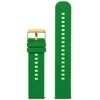 Pacific U27 rubber watch strap - žalias/auksinis - 18mm