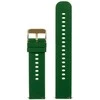 Pacific U27 rubber watch strap - dark žalias/auksinis - 22mm