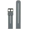 Pacific U27 rubber watch strap - dark pilka/juodas - 18mm
