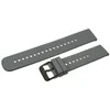 Pacific U27 rubber watch strap - dark pilka/juodas - 18mm