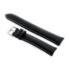 Pacific W05XL juodas/baltas leather watch strap - 20mm