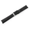 Pacific W26 leather watch strap - PREMIUM - juodas/baltas - 22mm