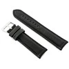 Pacific W34 leather watch strap - PREMIUM - juodas/juodas - 24mm