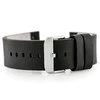 Pacific W39 leather watch strap - juodas/baltas 20mm