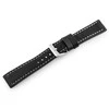 Pacific W48 leather watch strap - PREMIUM - juodas/baltas - 22mm