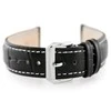 Pacific W64 leather watch strap - juodas/baltas 20mm