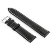 Pacific W64 leather watch strap - juodas/baltas 20mm