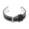 Pacific U14 rubber watch strap - juodas/baltas - 22mm