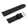 Pacific W72 leather watch strap - juodas/juodas 20mm