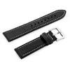 Pacific W81 leather watch strap - juodas/baltas 22mm