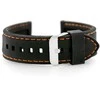 Pacific U20 rubber watch strap - juodas/oranžinis 26mm