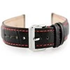 Pacific W64 juodas/red 18mm leather watch strap