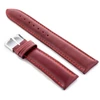 Pacific W83L leather watch strap - maroon - 20mm