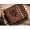 Vyriška nubuko piniginė su Ukrainos emblema — Petersonas