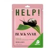 Bergamo Help! lakštinė veido kaukė - Black Snail, 25 ml