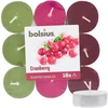 Bolsius Scented Tealights Cranberry 4h Tealight Candle kvepiančių arbatinių žvakių rinkinys, 18 vnt.