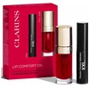 Clarins Lip Comfort Oil Set kosmetikos rinkinys (Lip Comfort Oil 03 Cherry, 7 ml + Wonder Volume Blakstienų tušas XXL 01 Extreme Juodas, 3 ml)