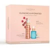 Cocosolis Cocosolis Glowing &amp; Hydrated veido priežiūros rinkinys (serumas Aqua Filler-Effect, 50 ml + Aura Peptide Shimmer Purškiklis, 100 ml)