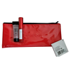 Deluxe Trial Size Set Smashbox: Super Fan Volumizing Blakstienų tušas Juodas, 5 ml + Photo Finish Smoothing Liquid Primer 7.1 ml + Textile Makeup Bag Raudona