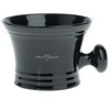 Edwin Jagger RN46 Shaving Bowl Porcelianinis skutimosi dubenėlis su rankenėle (juodas), 1 vnt.