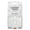 Elegant Touch Elegantiška prisilietimui poliruota spalva 24 nagų lakai su klijais Squoval Quite Baltas