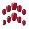 Elegant Touch Polished Color 24 Nails With Glue Squoval Rich Raudona