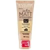 „Eveline Cosmetics Eveline Satin Matt“ matinį efektą suteikiantis ir maskuojantis makiažo pagrindas 4in1, 102 Vanilla, 30 ml