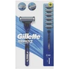 Barzdaskutė Gillette Mach3 Sport Razor + Spare Heads skustuvas ir keičiamos galvutės, 6 vnt.