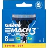Gillette Mach3 Turbo, 8 skustuvo peiliukų pildymo kasetės vyrams