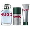 Hugo Boss HUGO Man rinkinys vyrams (EDT, 125 ml + dezodorantas, 75 ml + dušo gelis, 50 ml)