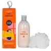 Rinkinys „I Love“: „Cosy Night's Hydrating Dušo želė visiems odos tipams“, 500 ml + „I Love“ kūno kempinėlė