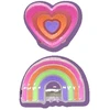 Invisibobble plaukų segtukai Clipstar Glow Happy Heart 2 vnt.