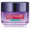 L'Oreal Paris Revitalift Filler Oil Control Day Gel-Kreminis drėkinamasis riebalų išsiskyrimą reguliuojantis gelis-kremas veidui, 50 ml