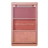 „Makeup Revolution Blush Icon“ matinių skaistalų paletė, šviesinamoji paletė „Aura Points Rose“, 11,5 g