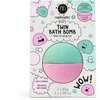 Nailmatic KIDS TWIN Bath Bomb Žalias & Rožinė vonios burbulai, 2x85g