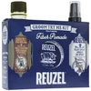 REUZEL Fiber Pomade Groom Try Me Kit plaukų priežiūros rinkinys vyrams (šampūnas 100 ml + pomada 35 g + purškiklis 100 ml)
