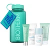 Set Biotherm: Biosource Eliminates Impurities Cleansing Foam, 50 ml + Deo Pure 72h Protection Dezodorantas Roll-On For Women, 75 ml + Aquasource Hyalu Plump Moisturizing Daily Gel Kreminis For Face, 30 ml + Lait Corporel Anti-Dryness Body Milk, 50 ml + Biotherm